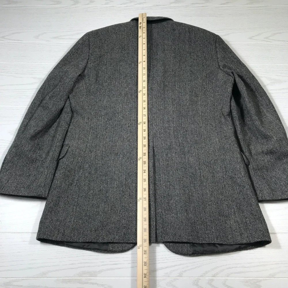 Brooks Brothers Fitzgerald Fit Blazer Sport Coat Men 39R Herringbone Wool Blend